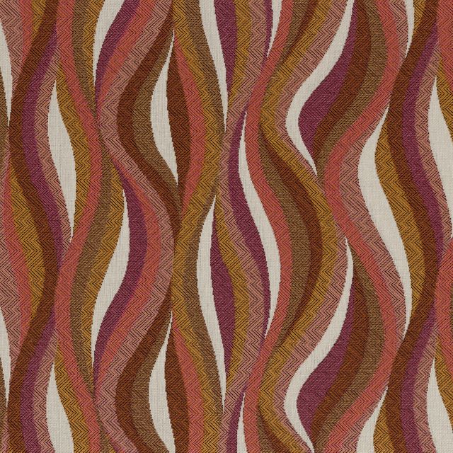 Casamance West Bay West Bay Magenta/Ocre Upholstery Fabric