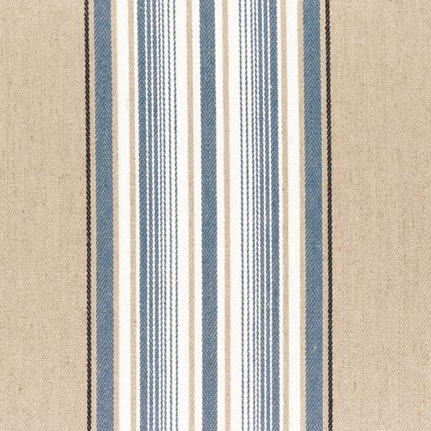 Aveiro Beige Bleu Deauville Upholstery Fabric