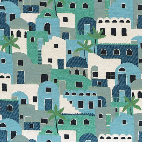 Amorgos Caraibe Upholstery Fabric