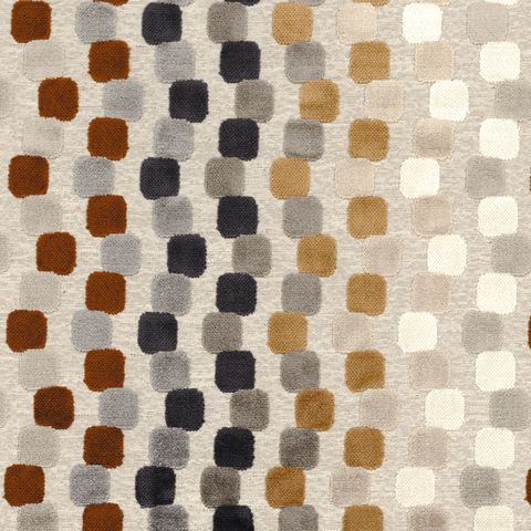 Orphisme Noir/Tabac Upholstery Fabric