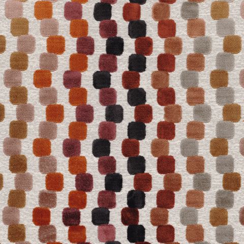 Orphisme Bordeaux/Tangerine Upholstery Fabric