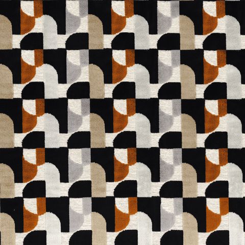 Marcel Noir Acajou Upholstery Fabric