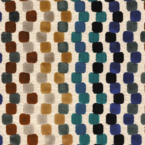 Orphisme Petrole/Emeraude Upholstery Fabric