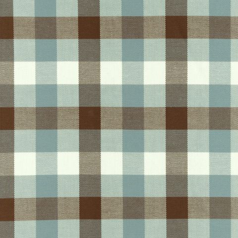 Watercolour Check Brown/Mist Upholstery Fabric