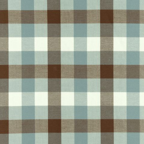 Watercolour Check Brown/Mist Upholstery Fabric