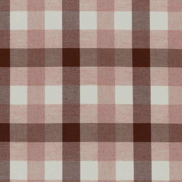 Ian Mankin Paint Pot Watercolour Check Brown/Pink Upholstery Fabric