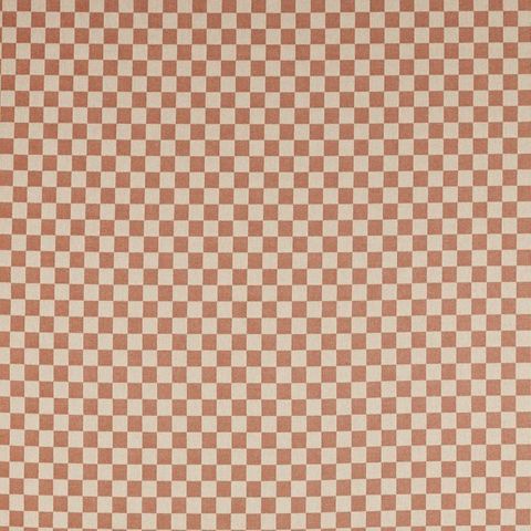 Blenets Check Mini Terracotta Upholstery Fabric