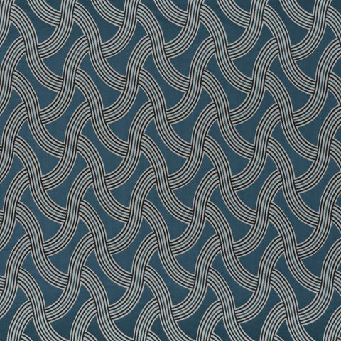 Cosmopolite Navy Upholstery Fabric