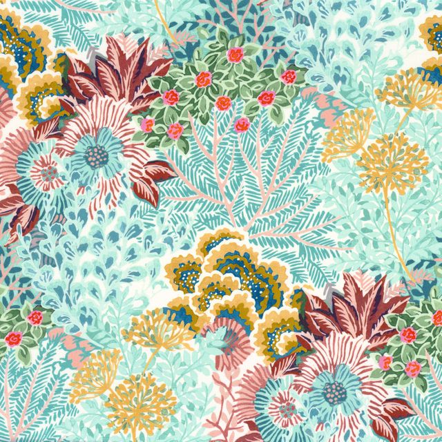 Oceanie Aqua Upholstery Fabric