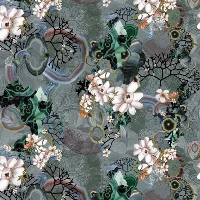 Christian Lacroix Utopia Fabric Algae Bloom Graphite