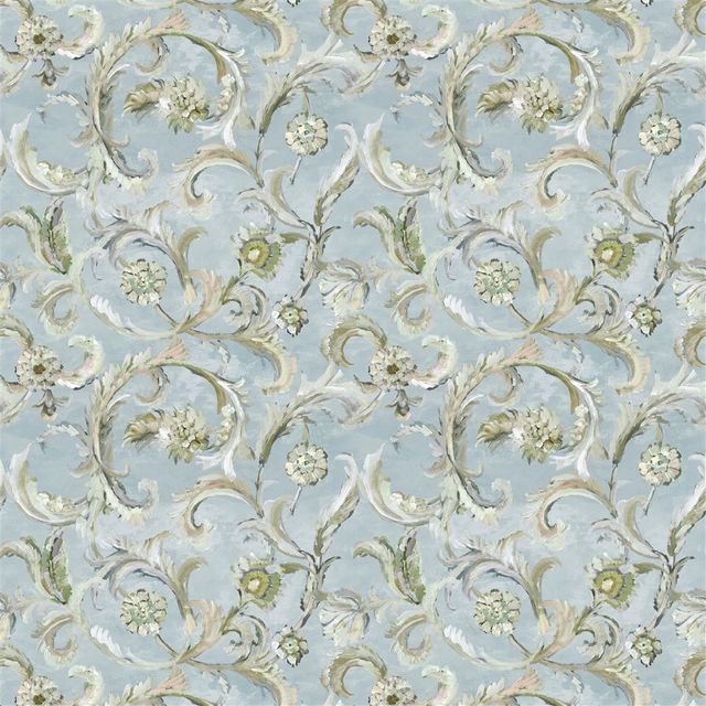 Designers Guild Tapestry Flower Prints & Panels Myrtle Damask Celadon