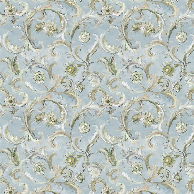 Designers Guild Tapestry Flower Prints & Panels Myrtle Damask Celadon