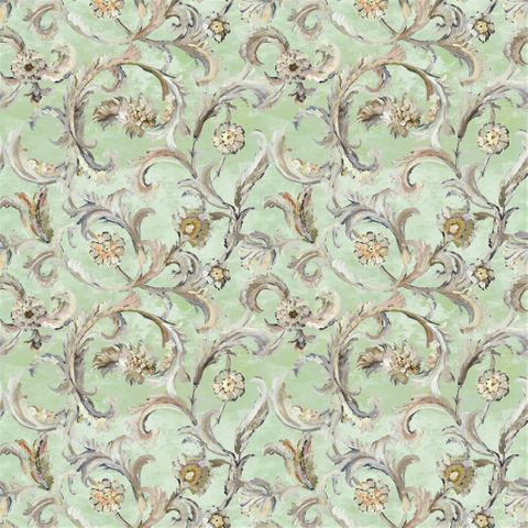 Myrtle Damask Pistachio Upholstery Fabric