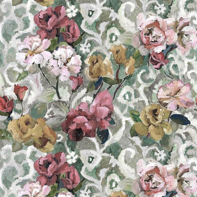 Designers Guild Tapestry Flower Prints & Panels Tapestry Flower Eau de Nil