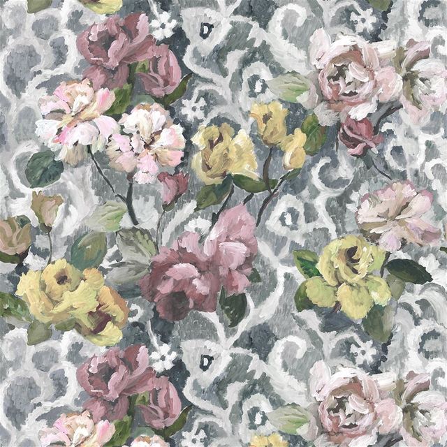 Designers Guild Tapestry Flower Prints & Panels Tapestry Flower Platinum