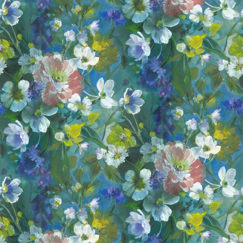 Gladys Blossom Cobalt Upholstery Fabric