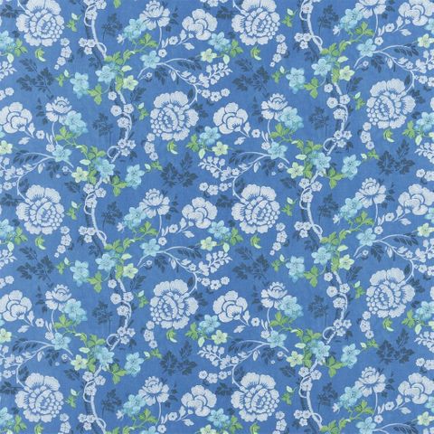 Eagle House Damask Woad Upholstery Fabric