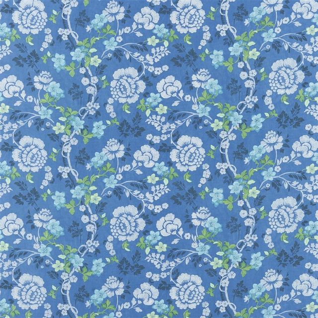 English Heritage Heritage Prints Eagle House Damask Woad