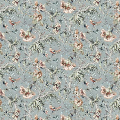 Suffolk Garden Chalk Blue Upholstery Fabric