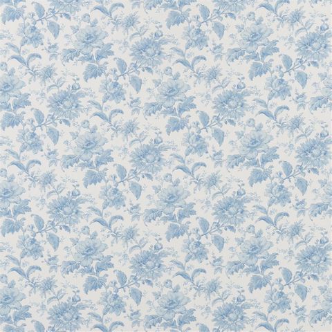 English Garden Floral Delft Upholstery Fabric