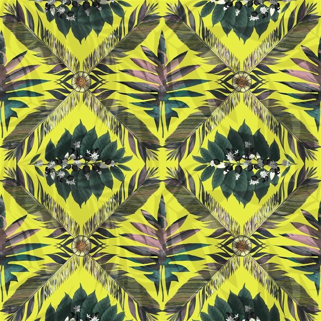 Christian Lacroix Utopia Fabric Feather Park Soft Iris