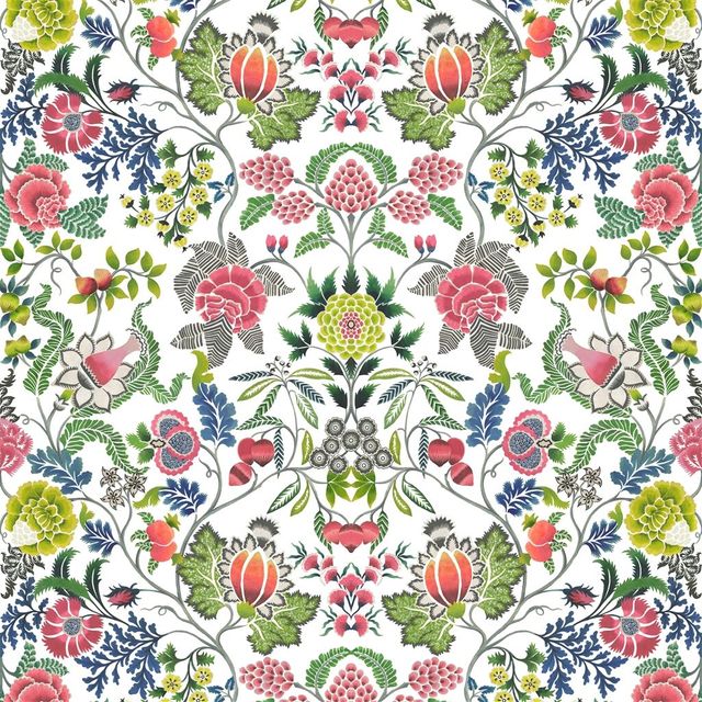 Designers Guild Fleurs D'Artistes Fabrics Brocart Decoratif  Fuchsia