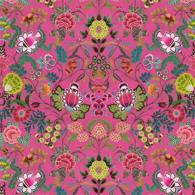 Designers Guild Fleurs D'Artistes Fabrics Brocart Decoratif  Cerise