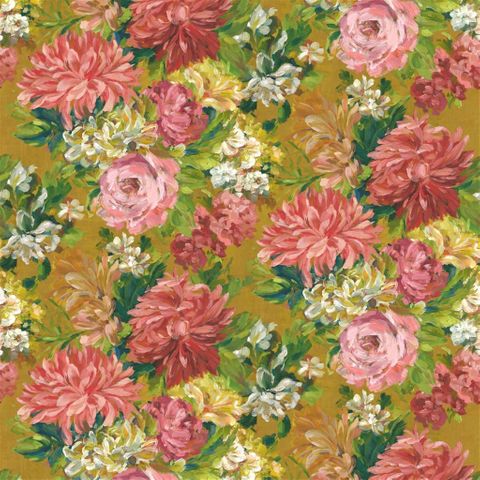 Fleur D Artistes Terracotta Upholstery Fabric