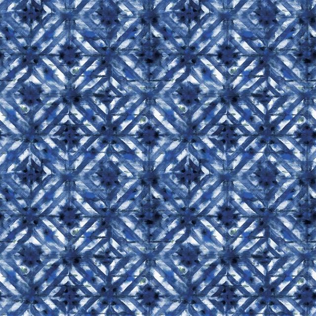 Designers Guild Fleurs D'Artistes Fabrics Parquet Batik Indigo