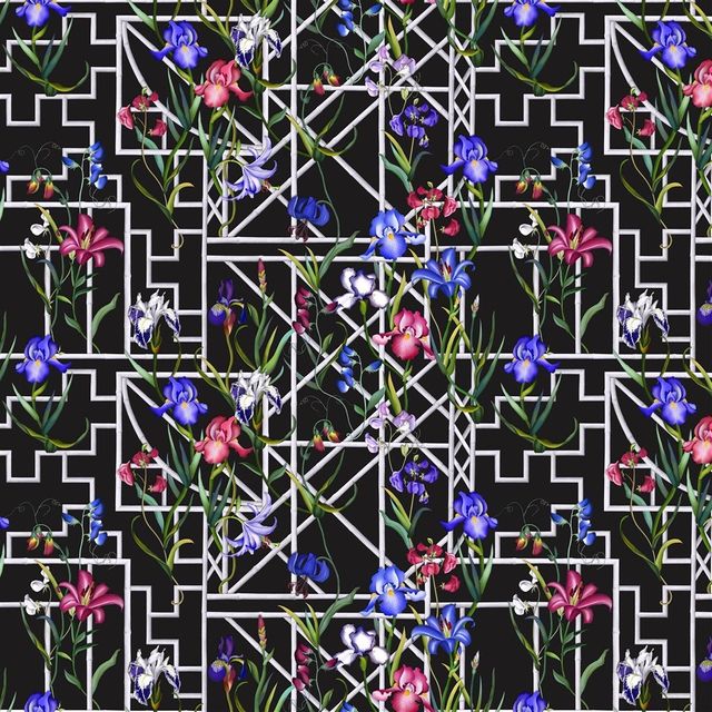 Christian Lacroix Lacroix Stravaganza Fabrics Fretwork Garden Jais