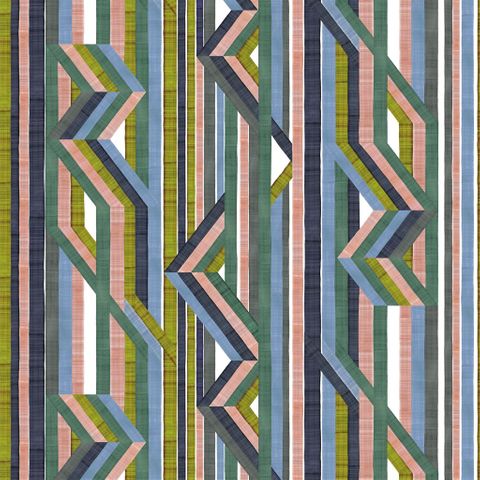 Reflets Sur Le Rhone Vert Riziere Upholstery Fabric