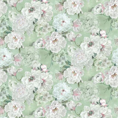 Fleur Blanche Eau de Nil Upholstery Fabric