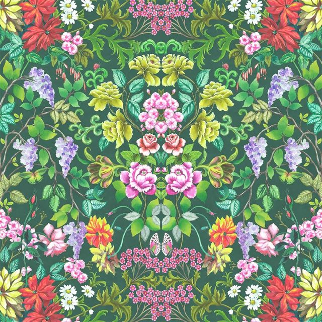 Designers Guild Ghirlanda Fabrics Eleonora Velours Viridian
