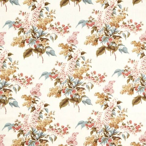 Delphinium & Lilac Madder Rose/Sepia Cushion