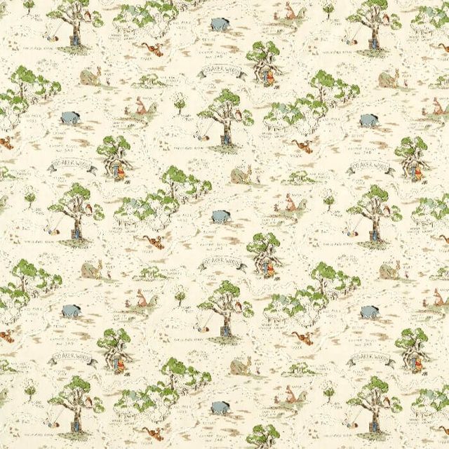 Sanderson Disney Home Hundred Acre Wood Cashew Upholstery Fabric