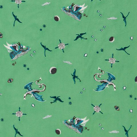 Draco Cosmos Embroidery Green