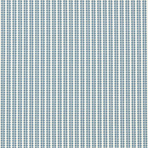 Pepita Stripe Sky/Linen Made To Measure Curtain