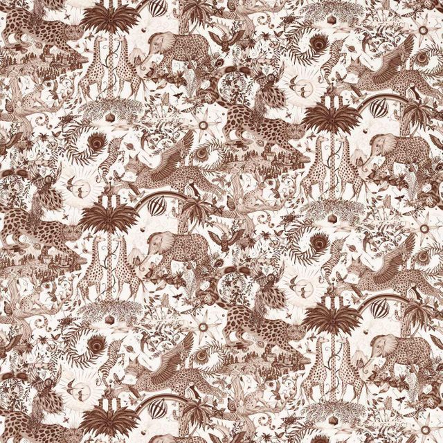 Clarke and Clarke Mythica Fabrics Paradise Lost Sepia