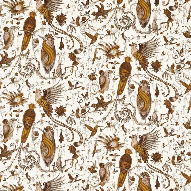 Clarke and Clarke Mythica Fabrics Quetzal Gold