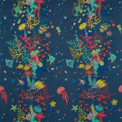 Seaforest Jacquard Navy Made To Measure Curtain