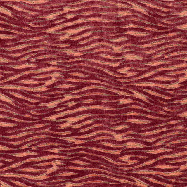 Clarke and Clarke Mythica Fabrics Wildstripe Coral