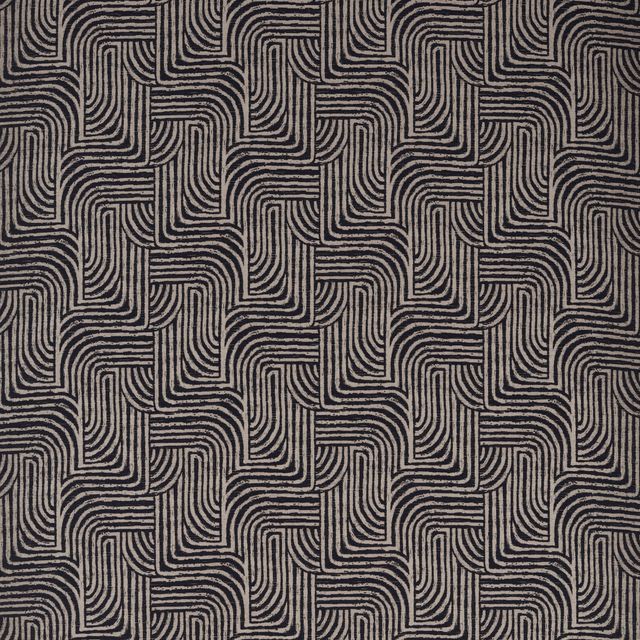 Clarke and Clarke Metropolitan Fabrics Gormley Jacquard Noir