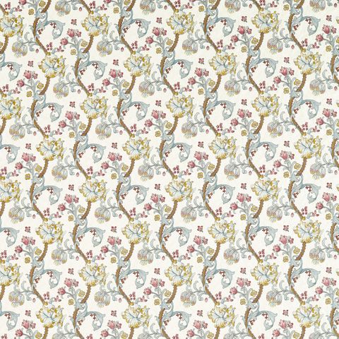 Golden Lily Embroidery Plum/Denim