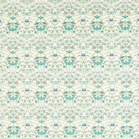 Strawberry Thief Embroidery Teal