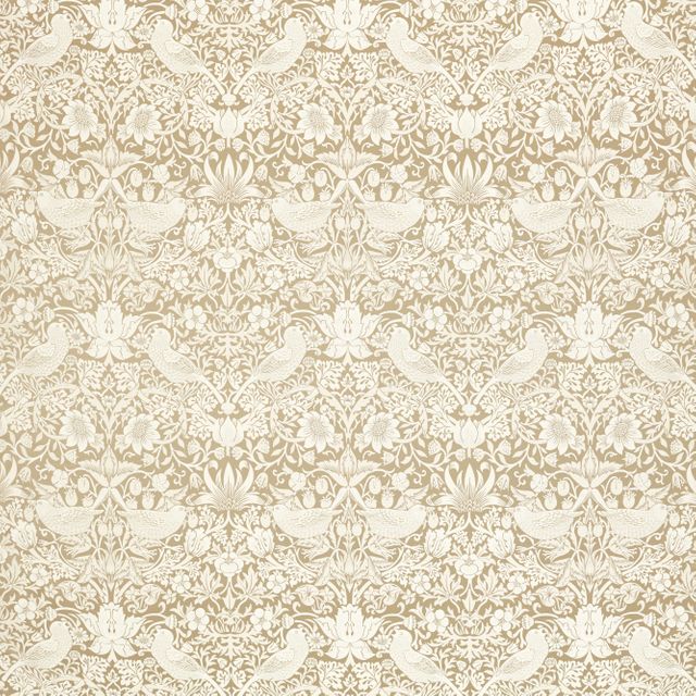 Clarke and Clarke William Morris Weaves Strawberry Thief Jacquard Linen