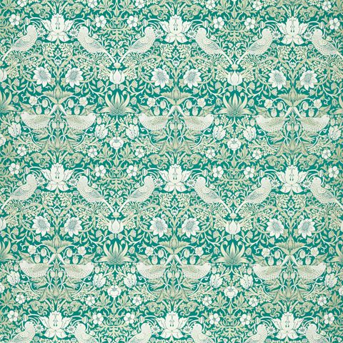 Strawberry Thief Jacquard Teal