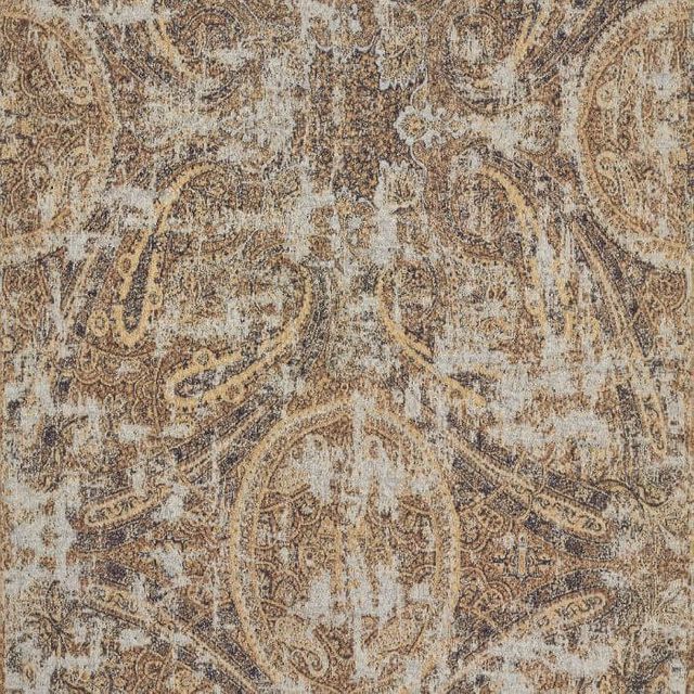 Zoffany Rare Textiles Elswick Paisley Blue Umber