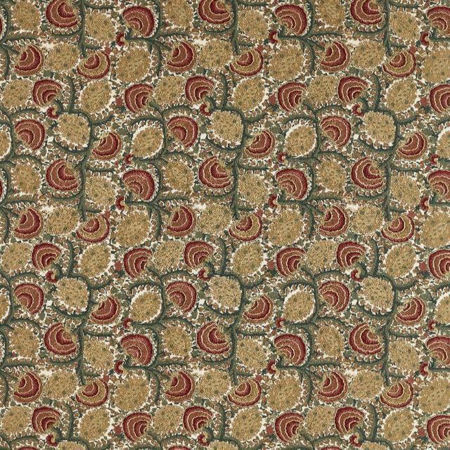 Zoffany Rare Textiles Suzani Archive Embroidery Russet/Sage Green