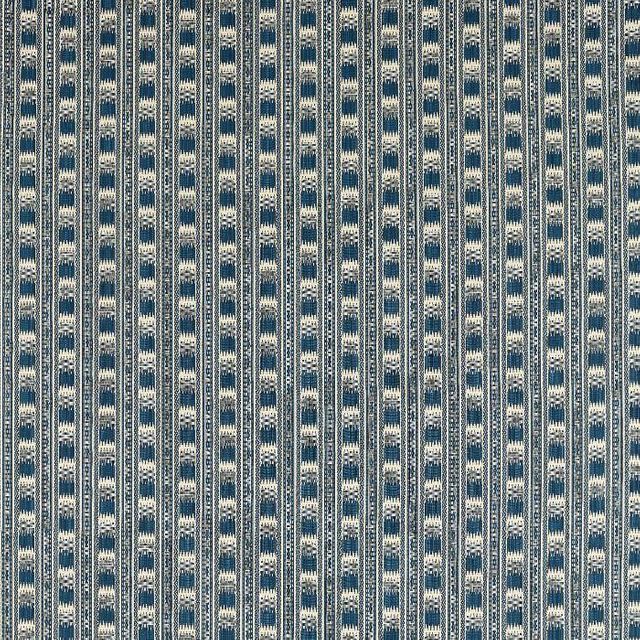 Zoffany Rare Textiles Kasuri Stripe Mazarine Blue