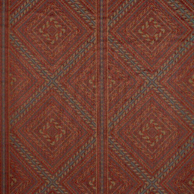 Zoffany Rare Textiles Marquetry Trellis Venetian Red